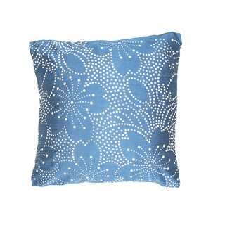 Contemporary Blue/ White Square Pillows (Set of 2)
