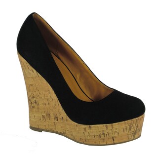 Betani by Beston Women's Canvas Wedge Pumps