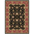 Traditional Ankara Collection Zeigler Black Area Rug (5'3 x 7'3)