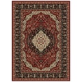 Oriental Ankara Collection Kerman Red Area Rug (5'3 x 7'3)