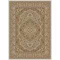 Ankara Collection Beige/ Red Area Rug (5'3 x 7'3)