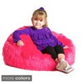 Sullivan Children's Neon Pink Faux Fur Bean-bag Lounge Chair