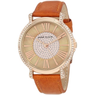 Anne Klein Women's Stainless Steel Leather Watch