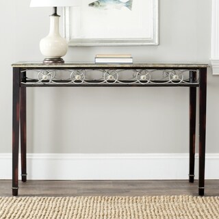 Lisa Antiqued Black Console Table