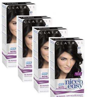 Clairol Nice 'n Easy 83 Black Non-Permanent Color (Set of 4)