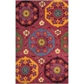 Safavieh Handmade Wyndham Red New Zealand Wool Rug (4' x 6')