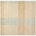 Safavieh Handmade Wyndham Beige New Zealand Wool Rug (7' Square)