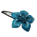 Floral Attention Genuine Leather Hair Pinch Clip (Thailand)