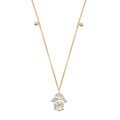 14k Gold 1/10ct TDW Diamond Hamsa Necklace (J-K, I2-I3)