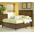 Modern Shaker Truffle Solid Mahogany Panel Bed