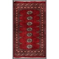 Pakistani Hand-knotted Bokhara Red/ Ivory Wool Rug (2'4 x 4')