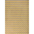 Hand-woven Mustard Chevron Yellow Wool Rug (8' x 11')