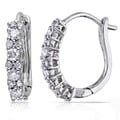 Miadora 14k White Gold 1/2ct TDW Diamond Cuff Earrings (G-H, I1-I2)