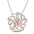 Miadora 14k Two-tone Gold 1/3ct TDW Diamond Necklace (G-H, SI1-SI2)