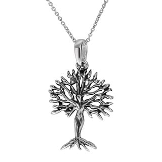 Journee Collection Sterling Silver Tree of Life Necklace