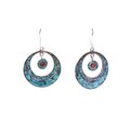 Brass Turquoise Sailor Moon Dangle Earrings (Nepal)