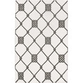Handwoven Surrey White Wool Rug (2' x 3')