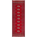 Pakistani Hand-knotted Bokhara Red/ Ivory Wool Rug (1'11 x 5'8)