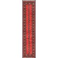 Pakistani Hand-knotted Bokhara Light Red/ Ivory Wool Rug (2'7 x 11'10)