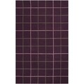 Hand-tufted Groenlo Burgundy Plaid Wool Rug (2'6 x 8')