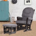 Dutailier Ultramotion Espresso/ Dark Grey Multi-position, Recline Modern Glider and Nursing Ottoman Set