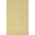 Hand-tufted Thorn Yellow Geometric Trellis Wool Rug (8' x 11')