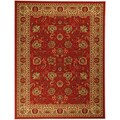 Non-Skid Ottohome Burgundy Floral Traditional Area Rug (5' x 6'6)