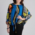 AnnaLee + Hope Women's Geometric Print Tie-front T