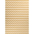 Handwoven SandyChevron Golden Yellow Wool Rug (8' x 11')