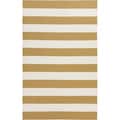 Handwoven CamelStripe Mustard Wool Rug (3'6 x 5'6)