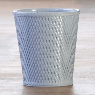 Carter Serene Blue Round Wastebasket
