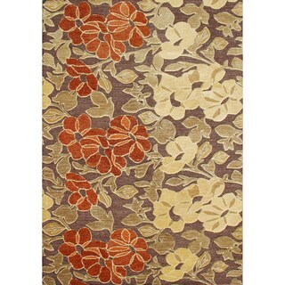 Alliyah Tobacco Brown Wool Rug (6x9)