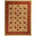 Non-Skid Ottohome Ivory Floral Traditional Area Rug (3'3 x 5')