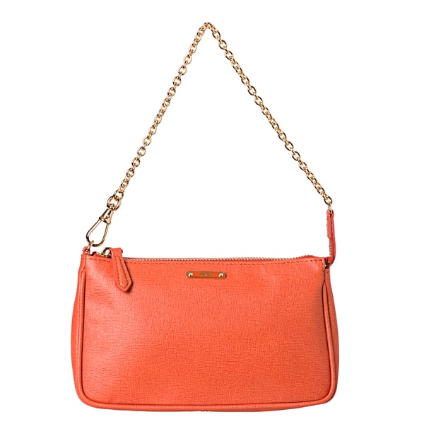 Fendi \u0026#39;Crayon\u0026#39; Tangerine Saffiano Leather Pouchette Bag - 15056822 ...  