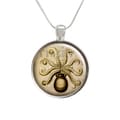 Vintage Style Sea Octopus Beach Glass Pendant and Necklace
