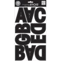Mambi Large Alphabet Stickers 10 Sheets 7"X12"-Black