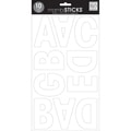 Mambi Large Alphabet Stickers 10 Sheets 7"X12"-White