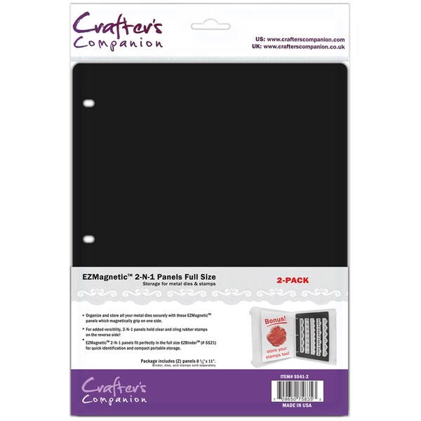 EZMagnetic 2-N-1 Storage Panels - Full Size 2/Pkg-8.5"X11" Sheets