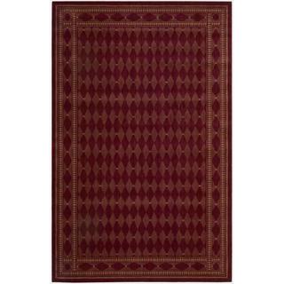 Cosmopolitan Burgundy Diamond Print Rug (9'9 x 13'9)