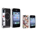 BasAcc Black Camera Pattern/ Autumn Leaves Case for Apple iPhone 4/ 4S