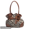 Valencia Belted Zebra Satchel Handbag