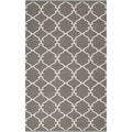 Hand-woven Overcast Trellis Grey Brown Wool Rug (3'3 x 5'3)