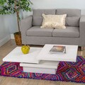 Keena Functional Swivel-Top High-Gloss Coffee Table