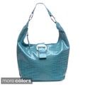 Valencia Croco Bucket Hobo Handbag