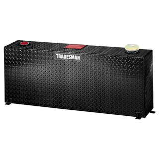 TALVST50BK Black 50-Gallon Diamond Plated Aluminum Vertical Liquid Storage Tank