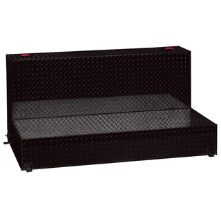 TALLST80BK Black 80-Gallon Diamond Plated L-Shaped Liquid Storage Tank