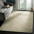 Handmade Irongate Scrolls Sage New Zealand Wool Rug (6' x 9')