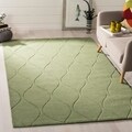 Handmade Timeless Green New Zealand Wool Rug (4' x 6')