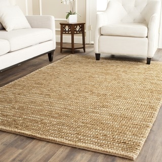 Hand-knotted Vegetable Dye Chunky Beige Hemp Rug (2' x 3')