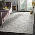 Handmade Tranquility Silver New Zealand Wool Rug (6' Square)